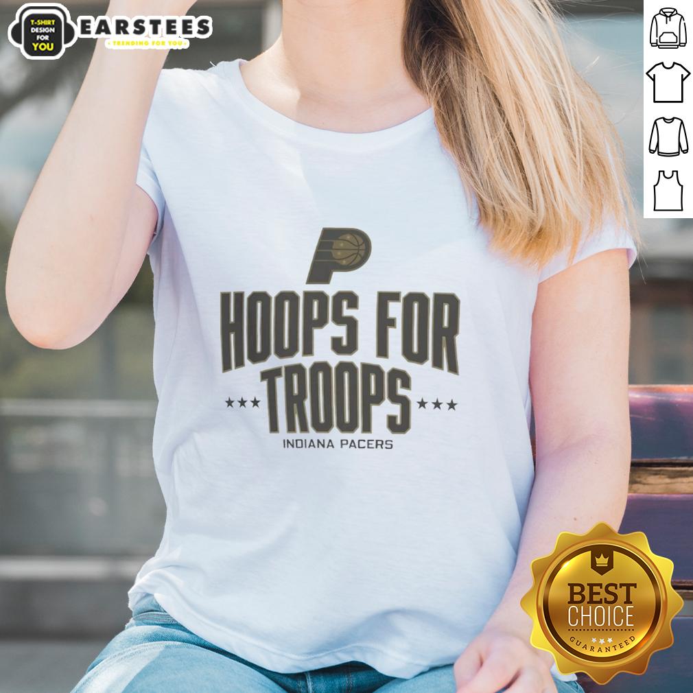 Awesome Hoops For Troops Indiana Pacers Basketball T-Shirt - Image 3
