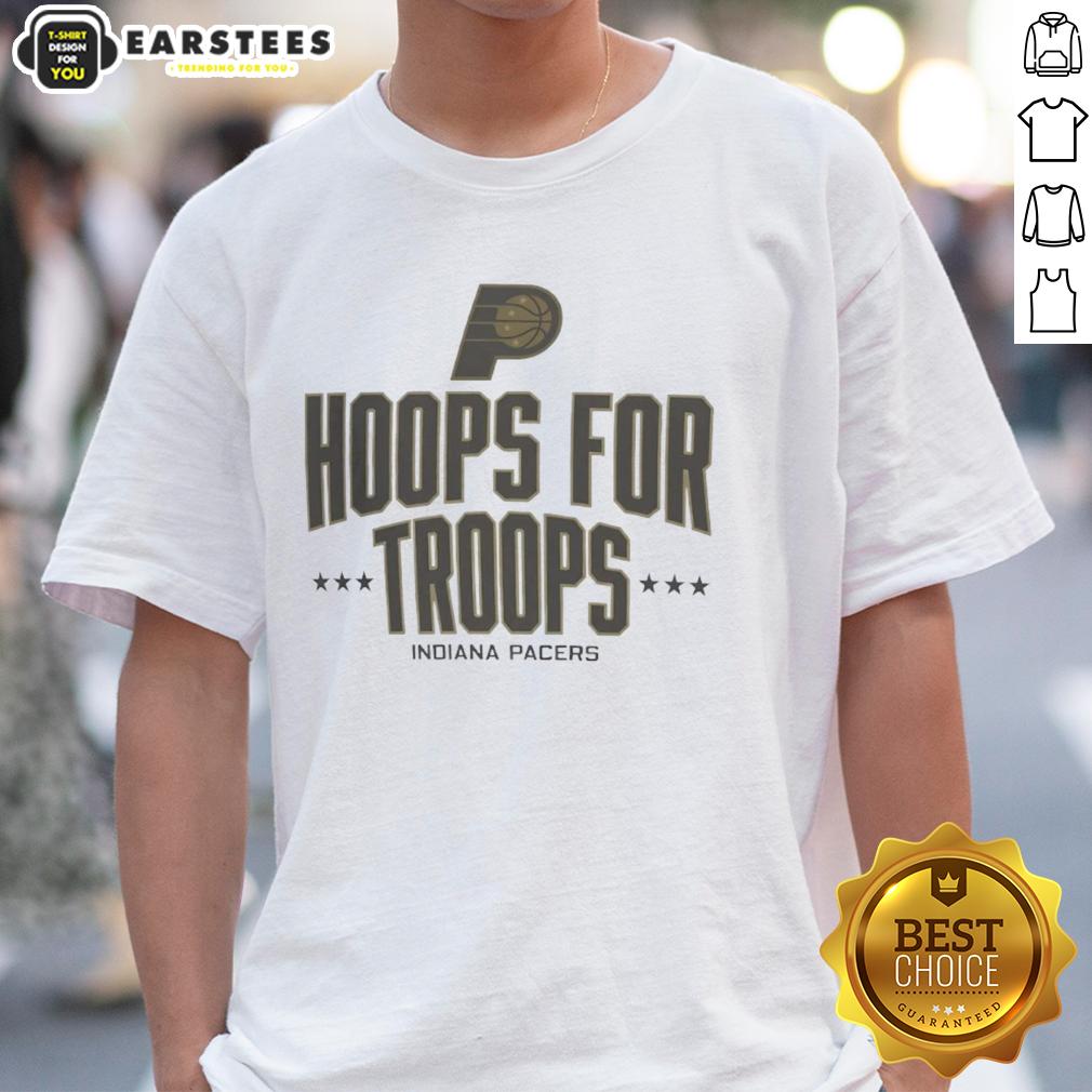Awesome Hoops For Troops Indiana Pacers Basketball T-Shirt