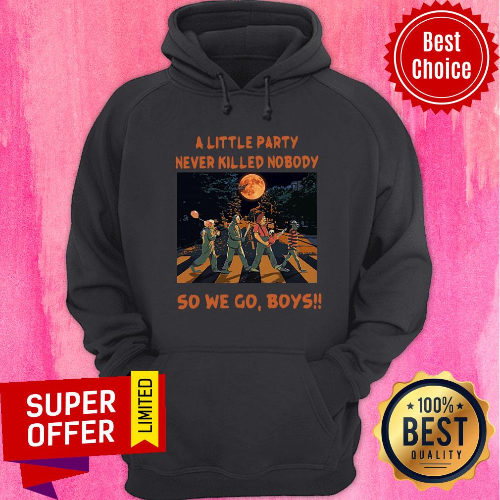Abbey Road A Little Party Never So We Go Boys Halloween Horror Shirt - Image 5