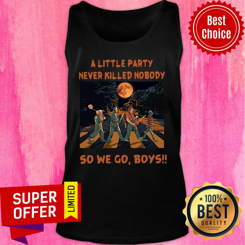 Abbey Road A Little Party Never So We Go Boys Halloween Horror Shirt - Image 3