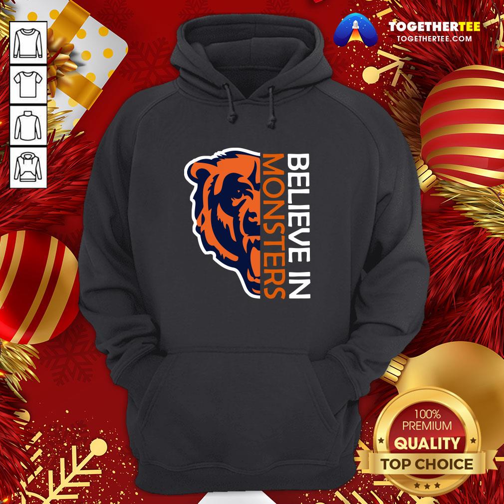 Official Believe In Monsters Chicago Bears Football Shirt - Image 5