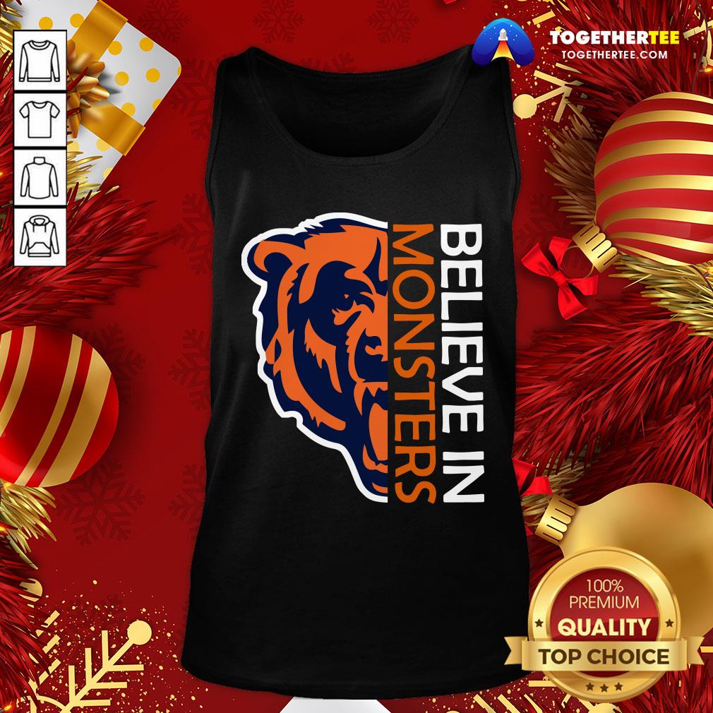 Official Believe In Monsters Chicago Bears Football Shirt - Image 3