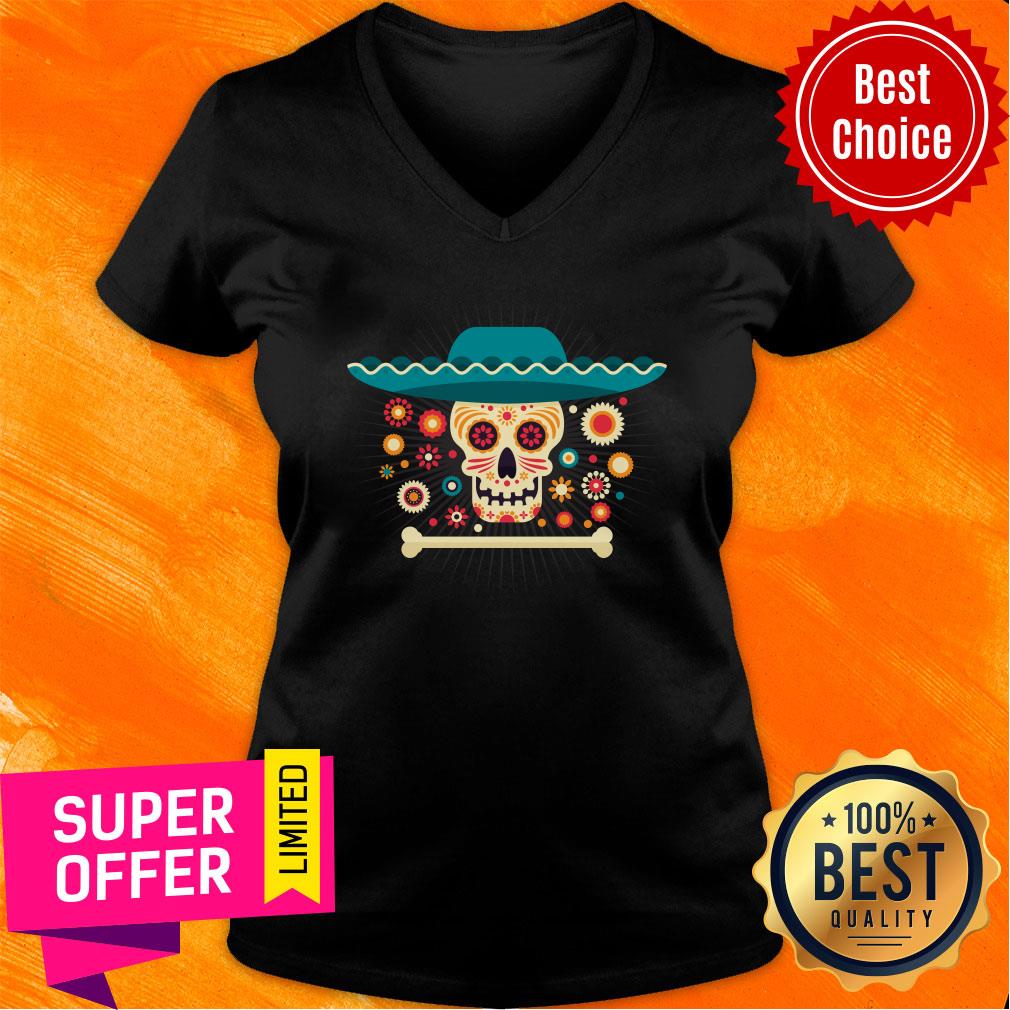 Dead Day With Skull Mexian Hat Sugar Shirt - Image 3
