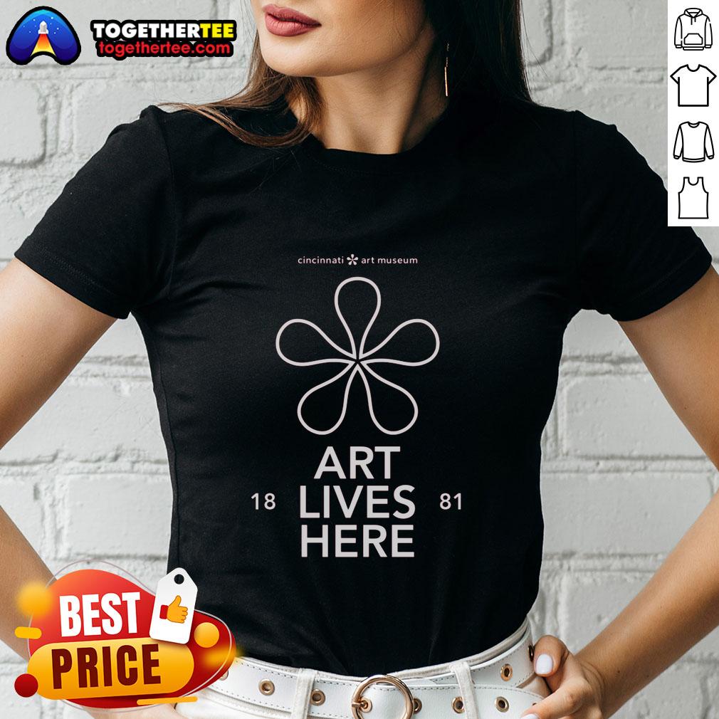 Official Cincinnati Art Museum Art Lives Here T-Shirt - Image 3