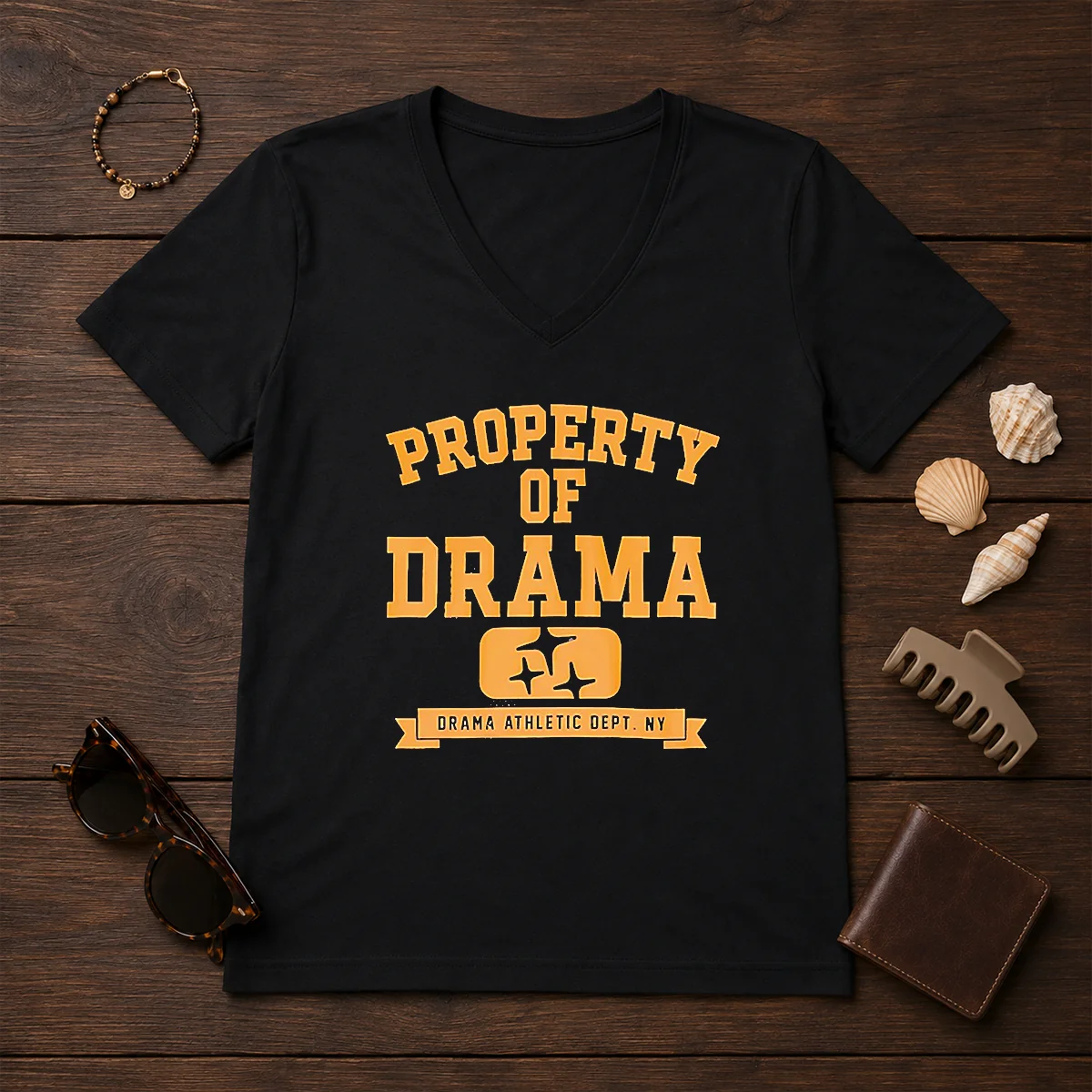 Good Property Of Drama Athletic Dept NY Shirt - Image 2