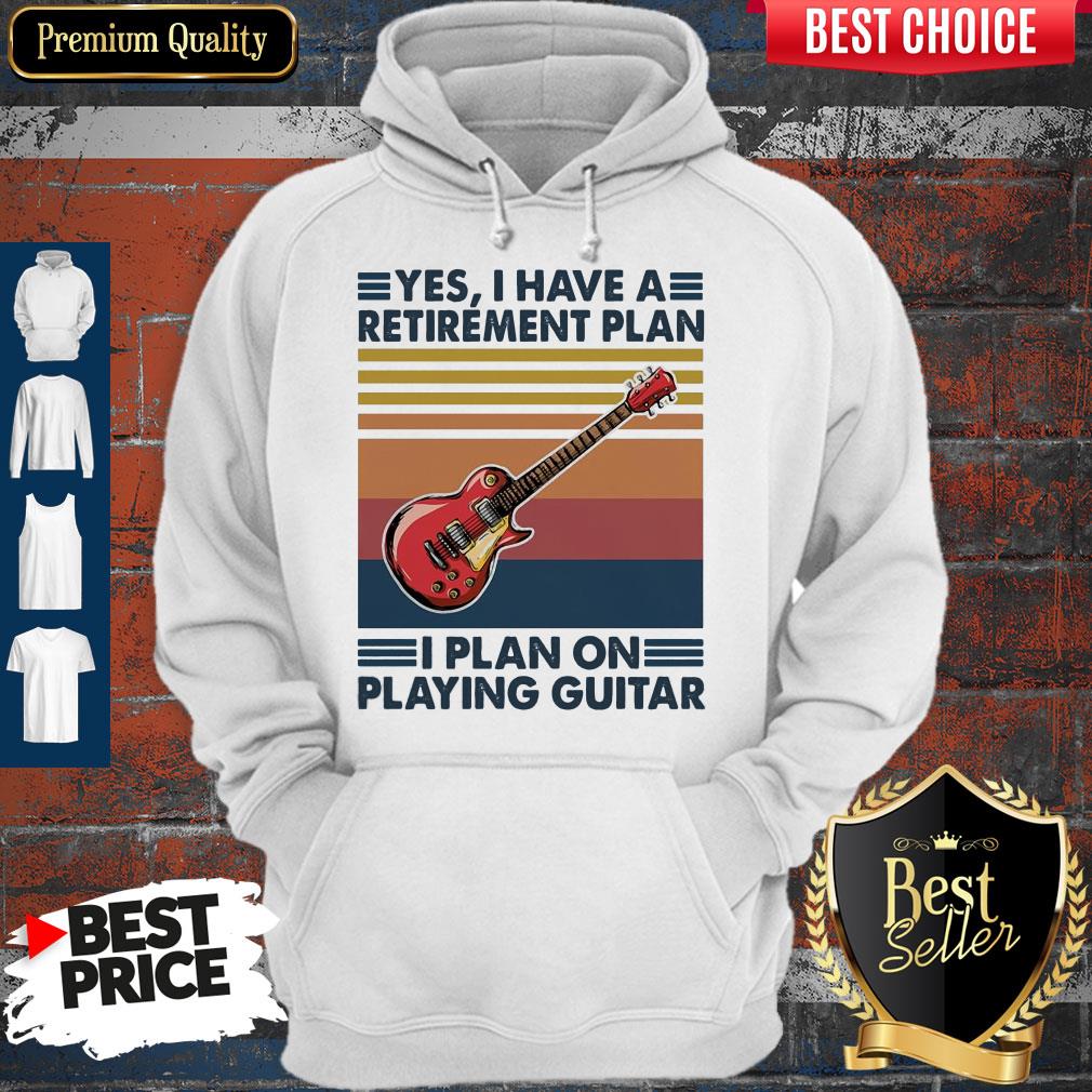 Good Yes I Have A Retirement Plan I Plan On Playing Guitar Vintage Shirt - Image 2