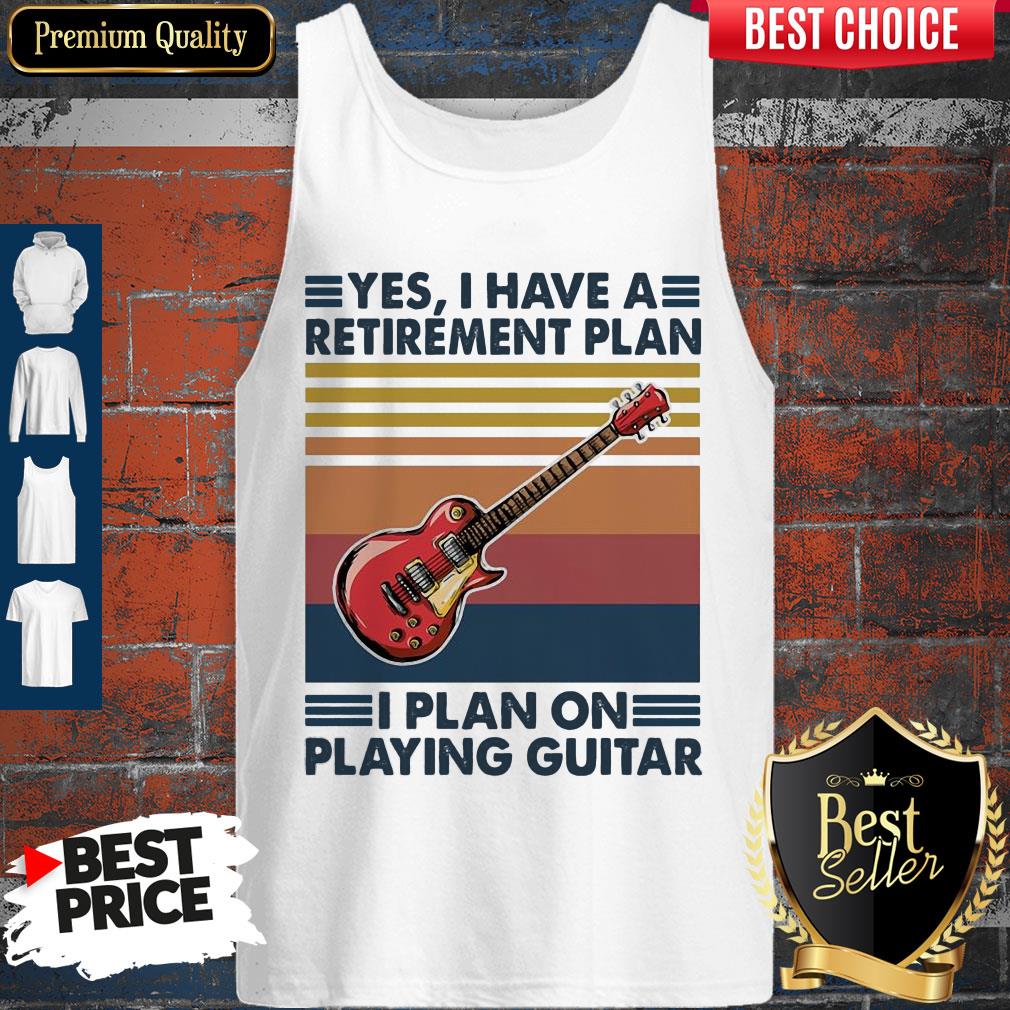 Good Yes I Have A Retirement Plan I Plan On Playing Guitar Vintage Shirt - Image 4