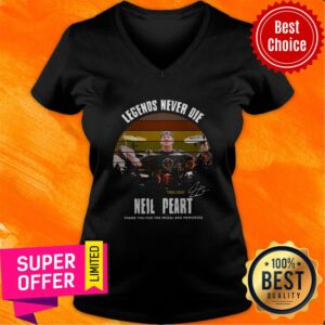 Alternative view of Legends Never Die 1952 2020 Neil Peart Thank You For The Music And Memories Signature Vintage Shirt