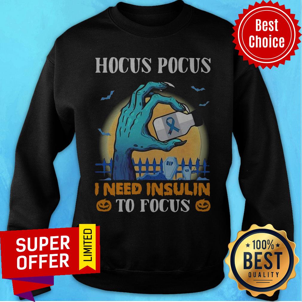 Nice Hocus Pocus I Need Insulin To Focus Breast Cancer Halloween Shirt - Image 5