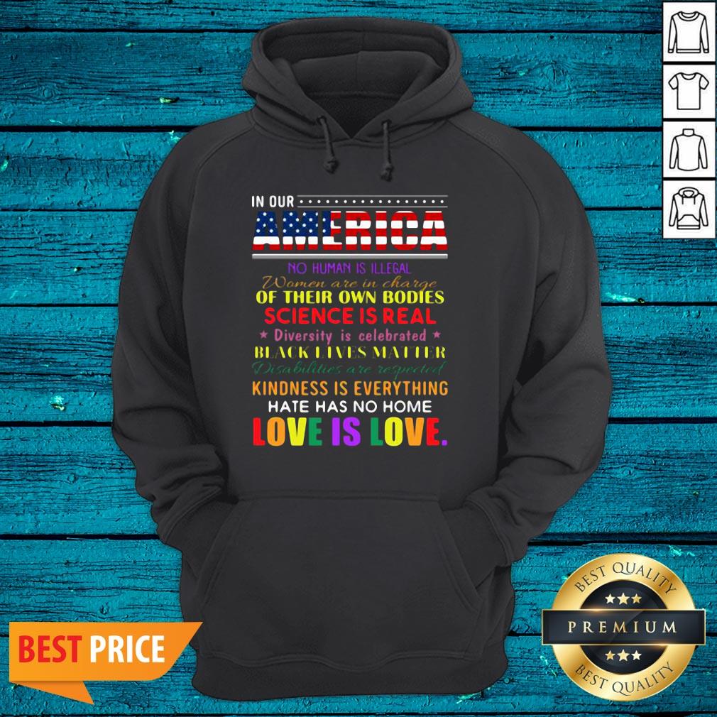 Pro Hate Has No Home Here We Believe Equality For All American Flag Lgbt Shirt - Image 3