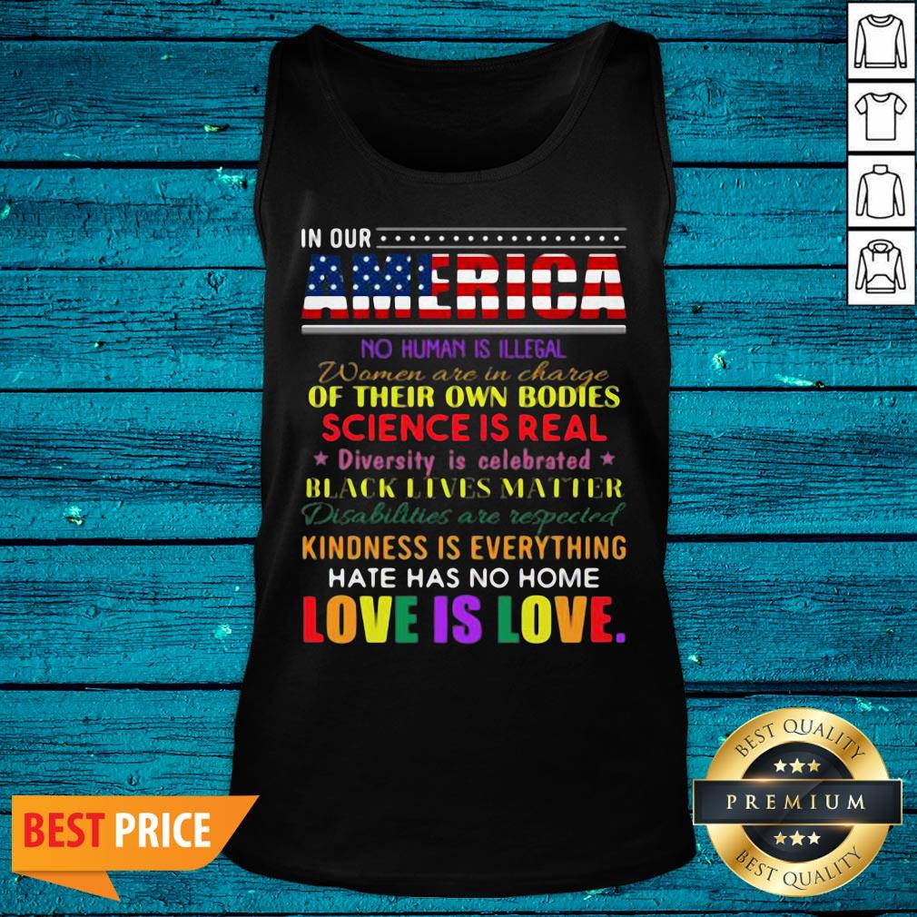 Pro Hate Has No Home Here We Believe Equality For All American Flag Lgbt Shirt - Image 5