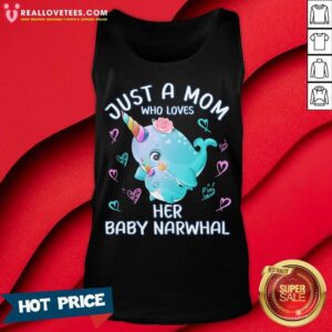 Alternative view of Just A Mom Who Loves Her Baby Narwhal Shirt