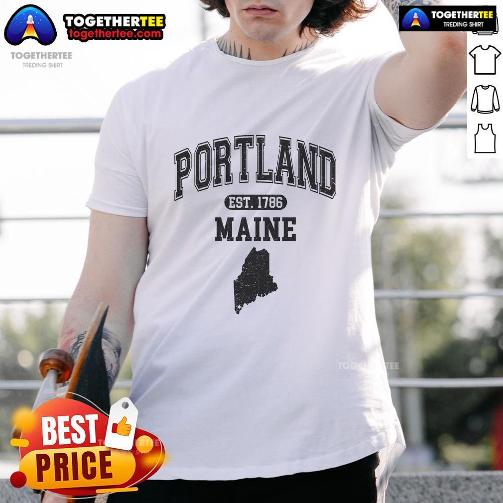 Pretty Portland Maine Est 1786 Varsity T-Shirt
