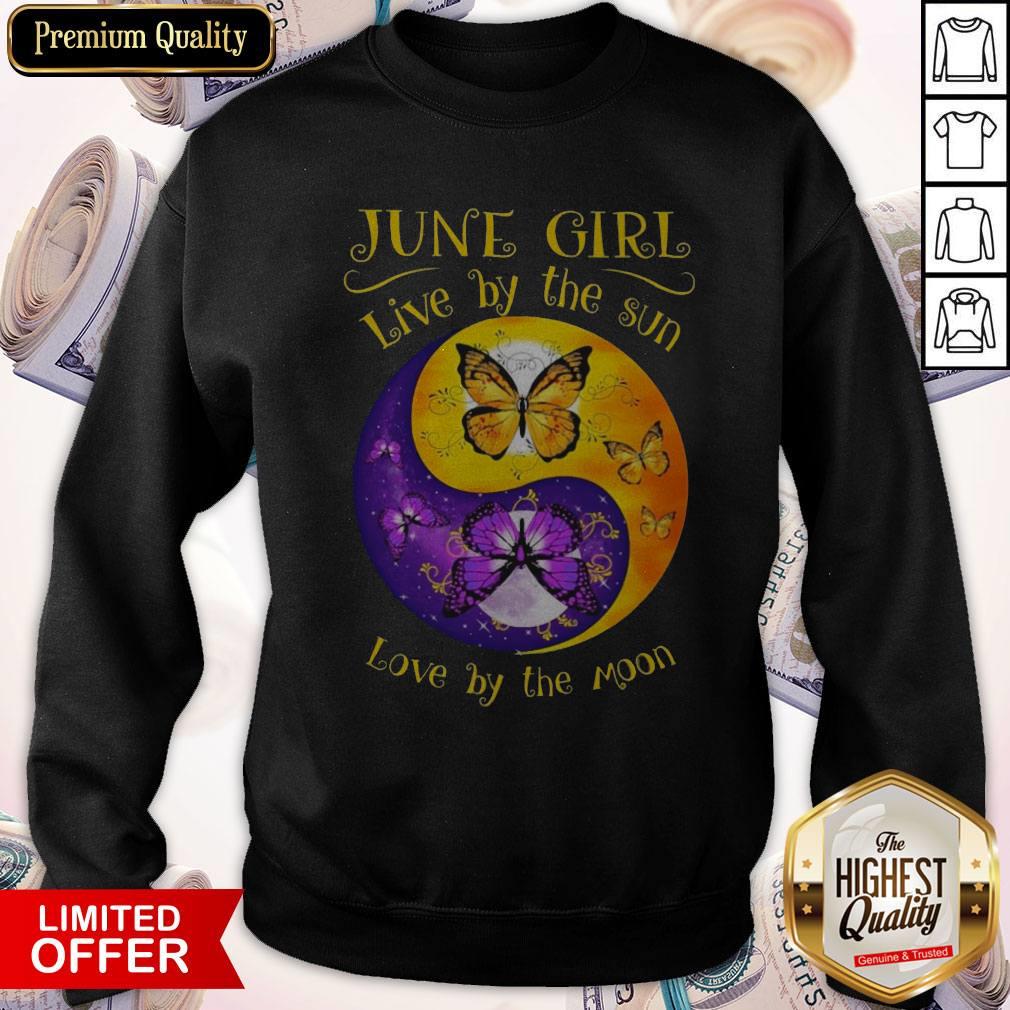 Butterfly June Girl Love By The Sin Love By The Moon Shirt - Image 5