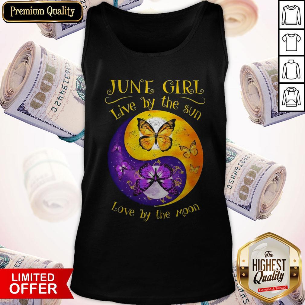 Butterfly June Girl Love By The Sin Love By The Moon Shirt - Image 2