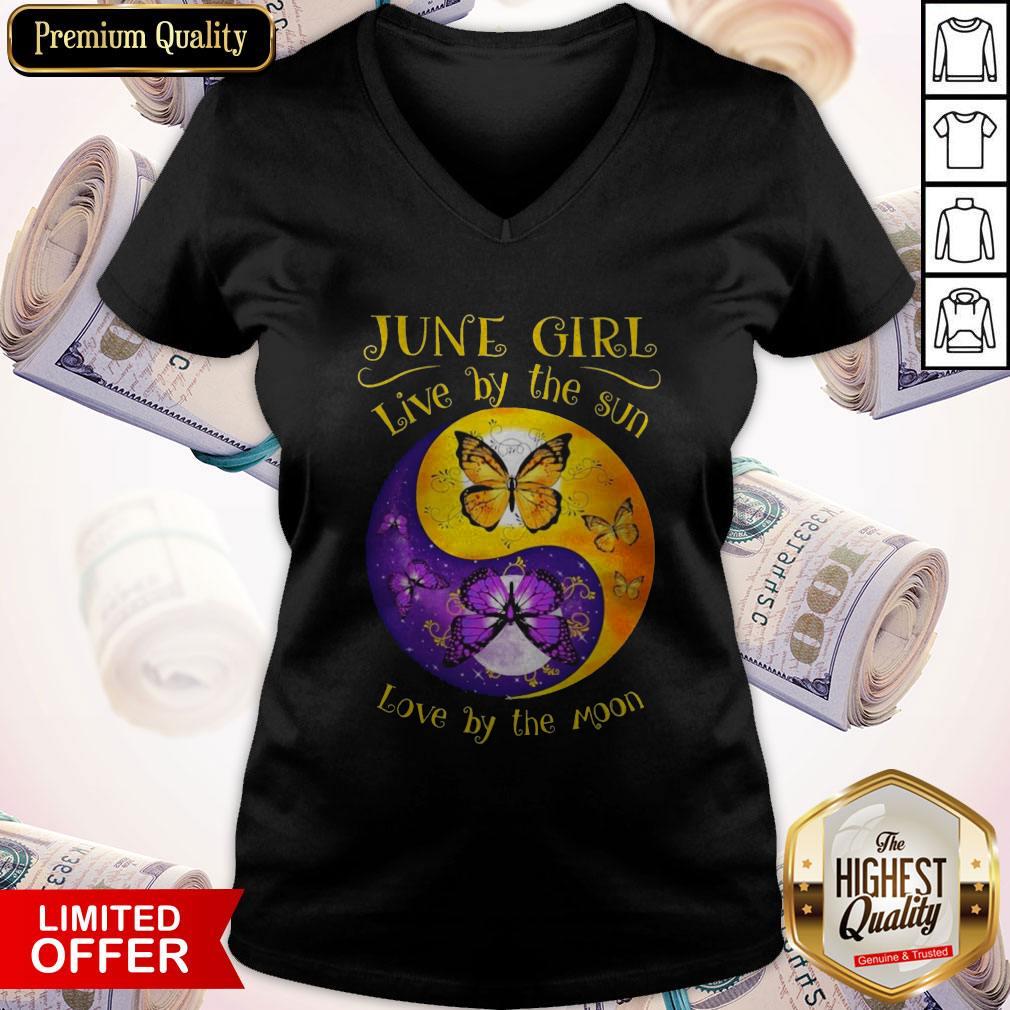 Butterfly June Girl Love By The Sin Love By The Moon Shirt - Image 4