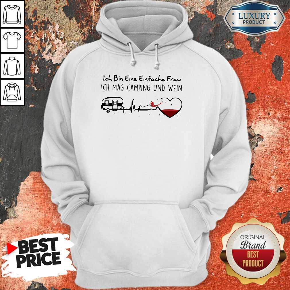 Ich Bin Eine Einfache Frau Ich Mag Camping Und Wein Shirt - Image 4
