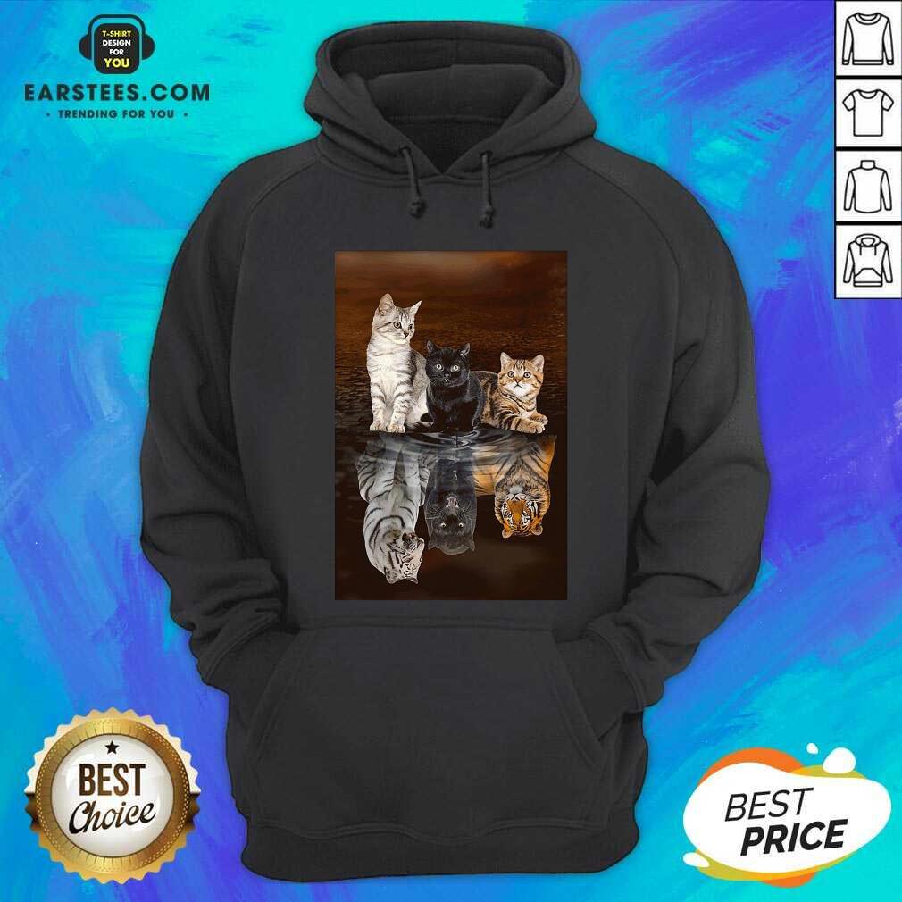 Awesome Three Cat Tiger Reflections 5d Diamond Diy Shirt - Image 4