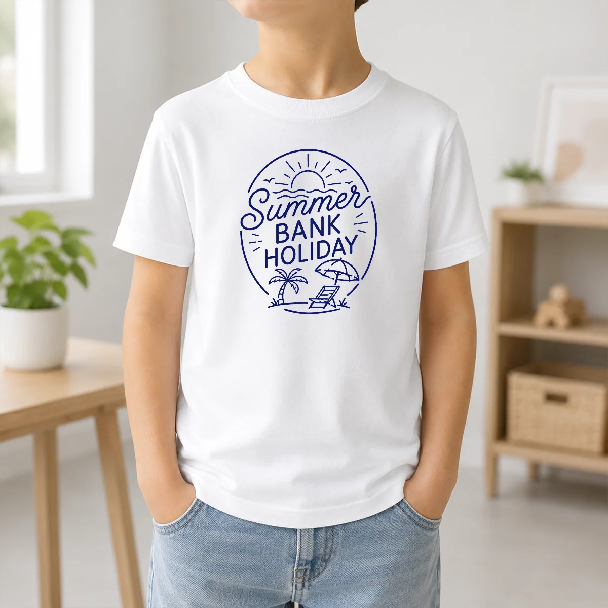 Good Minimalist Line Art Summer Bank Holiday Beach Shirt - Image 9