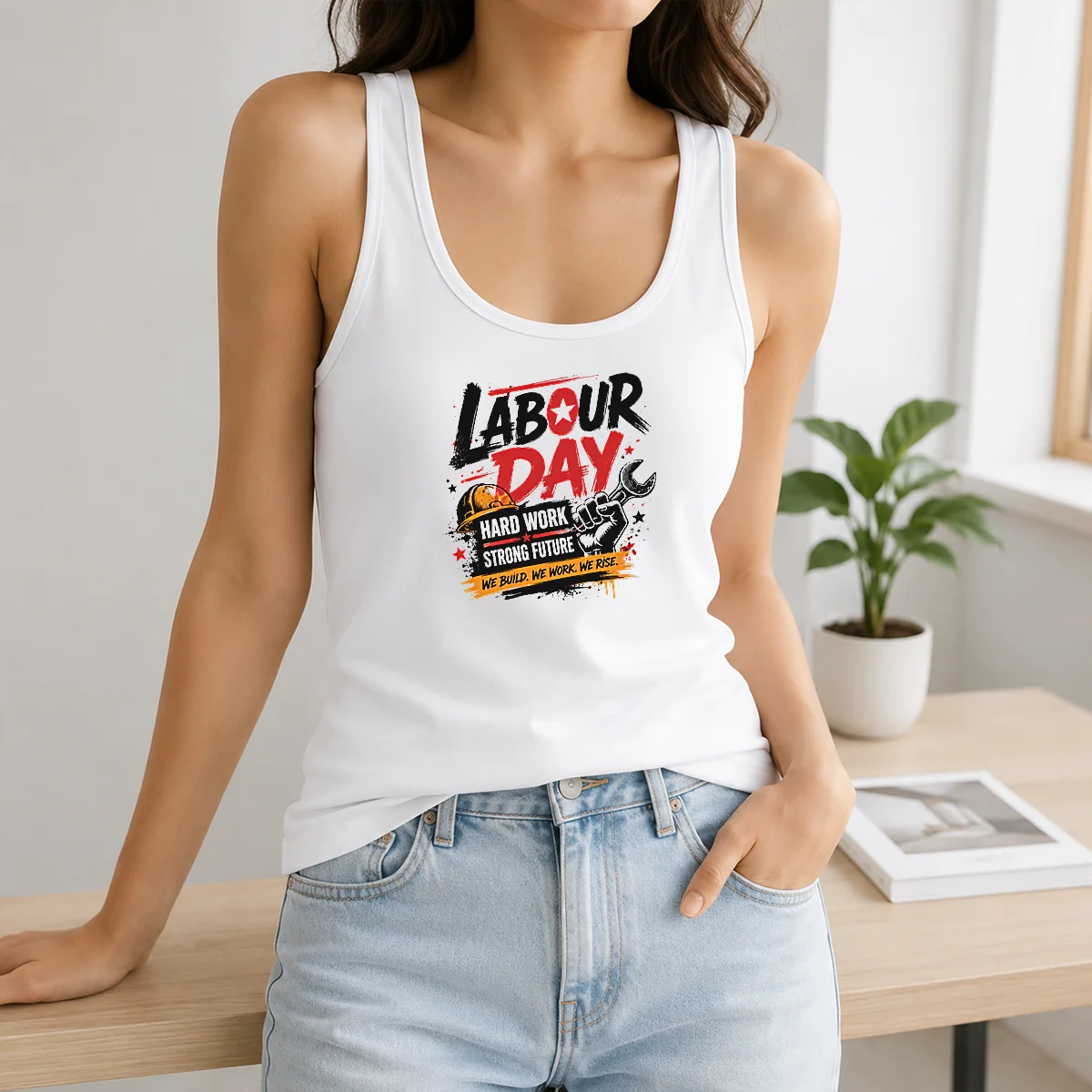 Official Grunge Labour Day Hard Work Strong Future Fist Shirt - Image 3