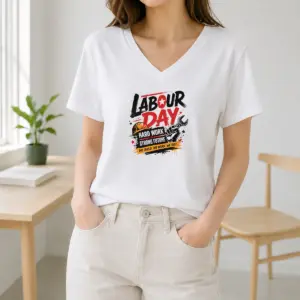 Alternative view of Official Grunge Labour Day Hard Work Strong Future Fist Shirt