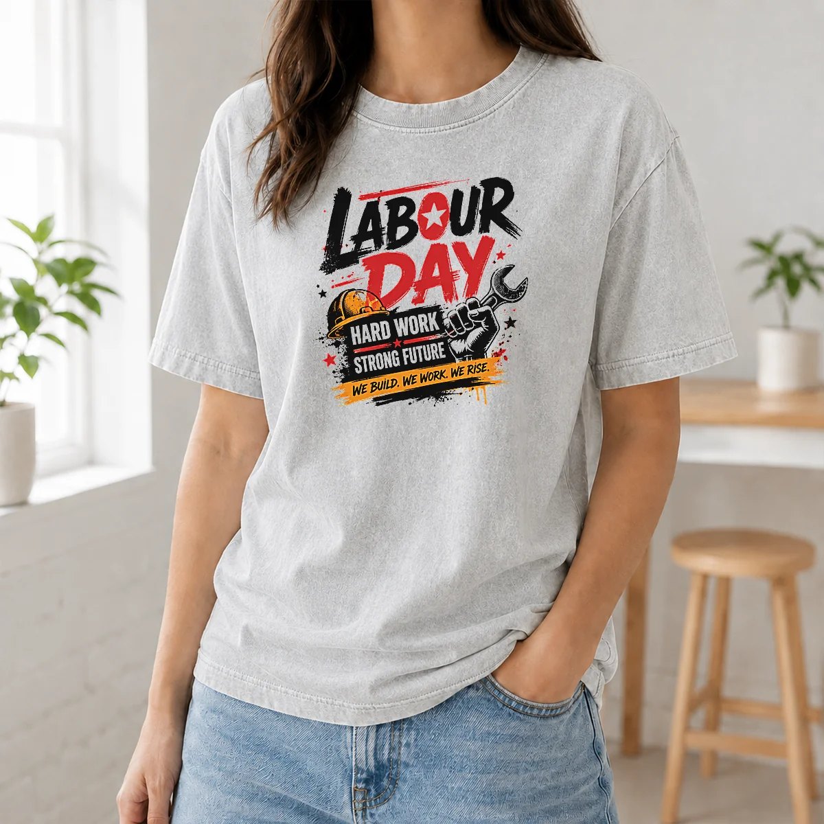 Official Grunge Labour Day Hard Work Strong Future Fist Shirt - Image 8