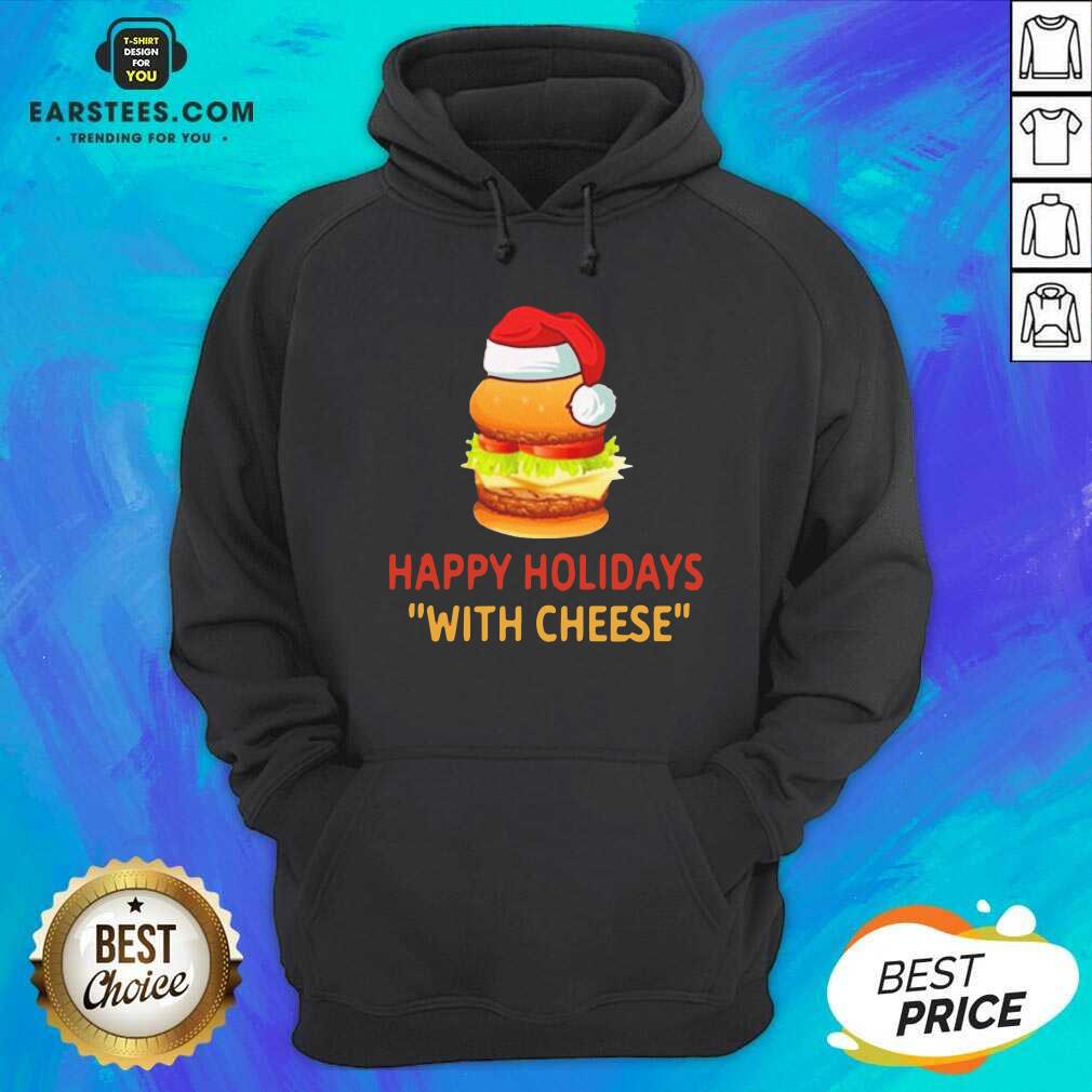 Top Happy Holidays With Cheese Christmas Cheeseburger T-Shirt - Image 5