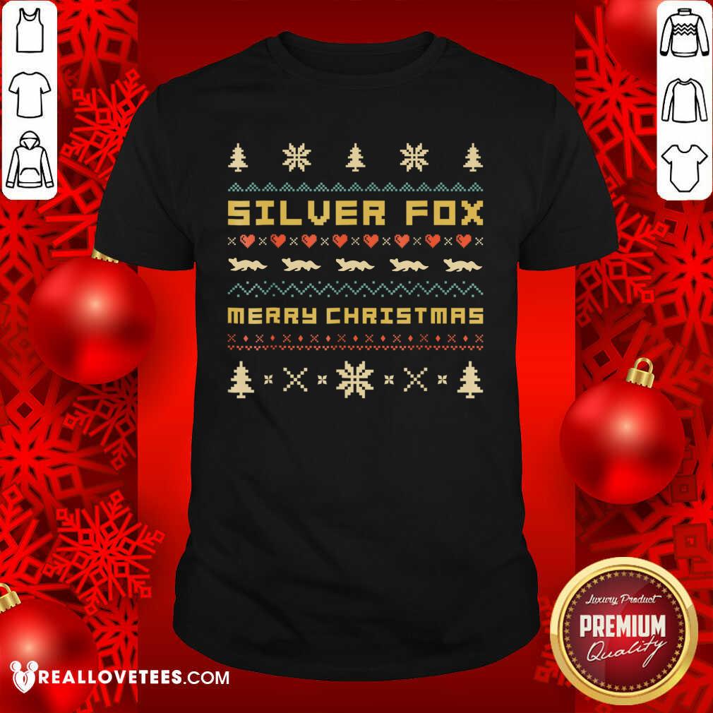 Top SILVER FOX Merry Christmas Ugly Christmas Shirt