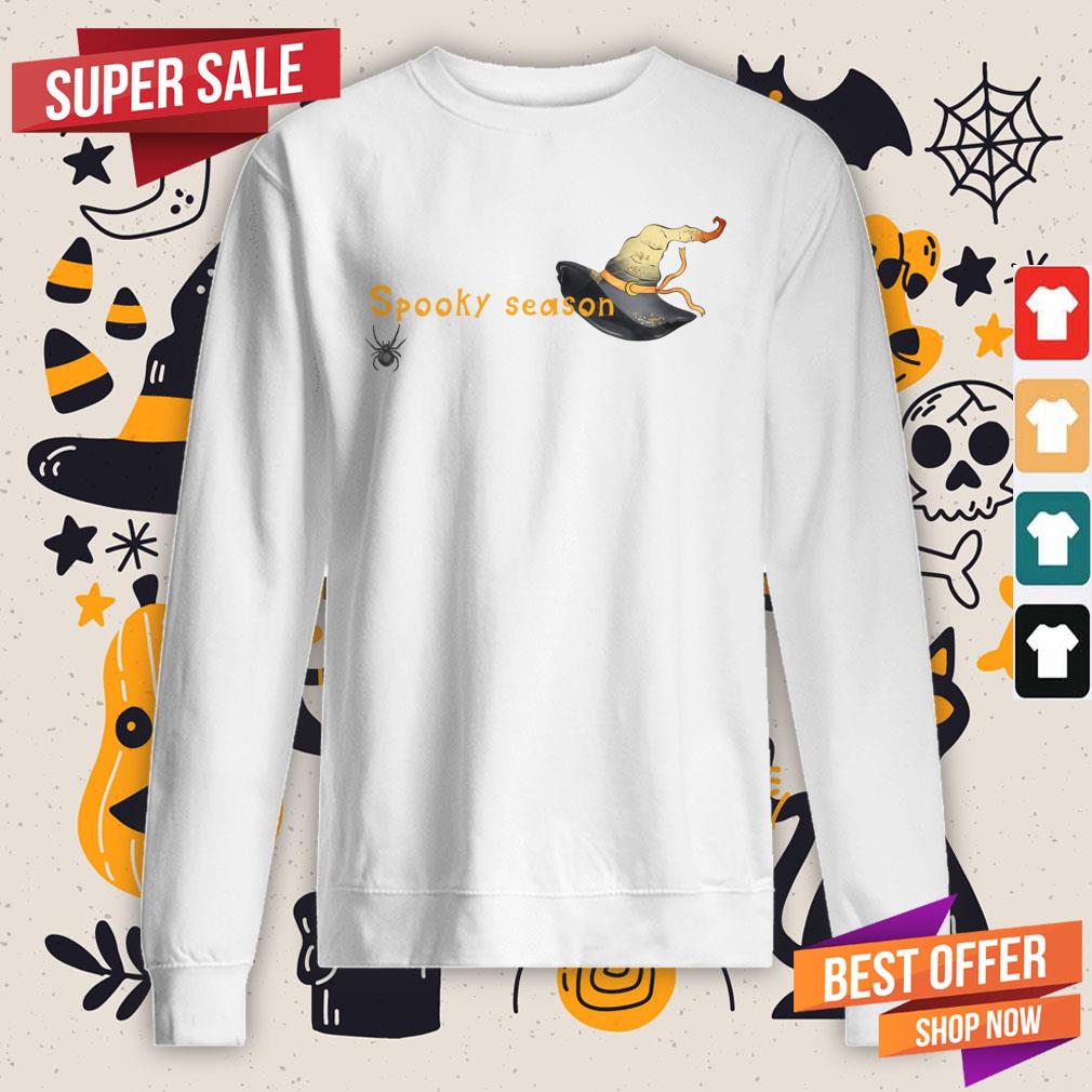Spooky Season Halloween Witch Hat And Spider Shirt - Image 4