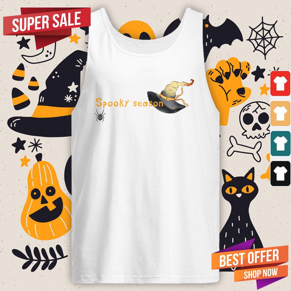 Spooky Season Halloween Witch Hat And Spider Shirt - Image 3