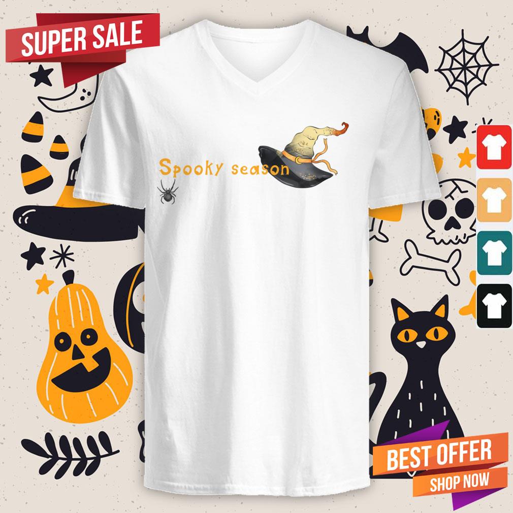 Spooky Season Halloween Witch Hat And Spider Shirt - Image 2
