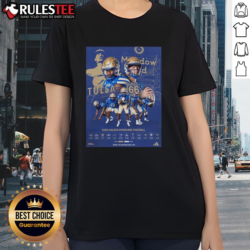 Good Tulsa's Team 2025 Golden Huricane Football T-Shirt - Image 3