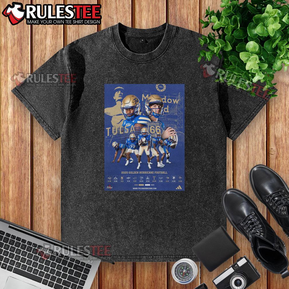 Good Tulsa's Team 2025 Golden Huricane Football T-Shirt - Image 6