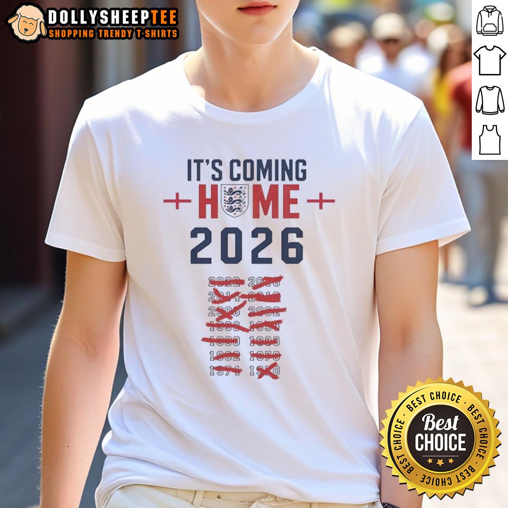 Nice It's Coming Home 2026 England National Football T-Shirt