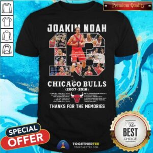 Top Joakim Noah Chicago Bulls 2007-2016 Thank You For The Memories Signature Shirt