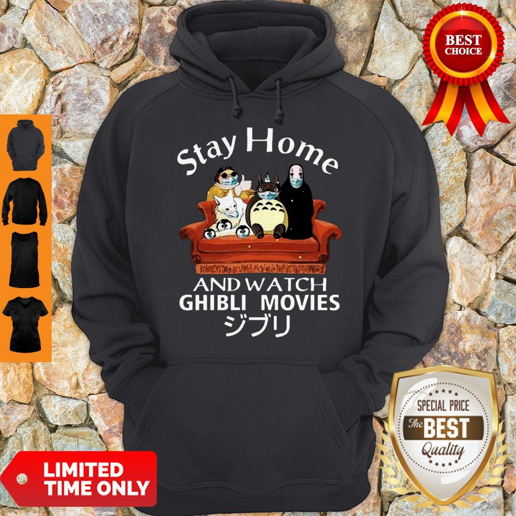 Awesome Totoro And Friends Stay Home And Watch Ghibli Movies Shirt - Image 2