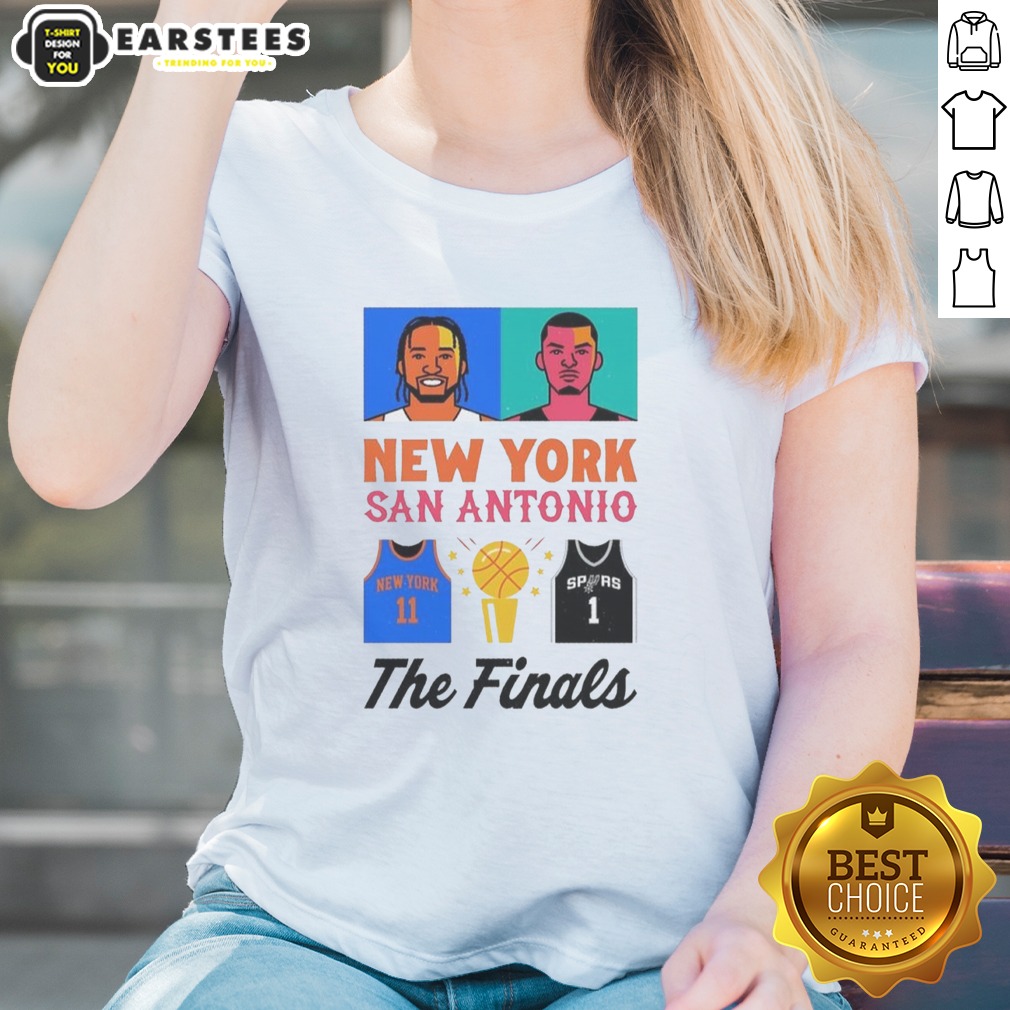 The Finals Jalen Brunson New York Knicks Victor Wembanyama San Antonio Spurs Shirt - Image 3