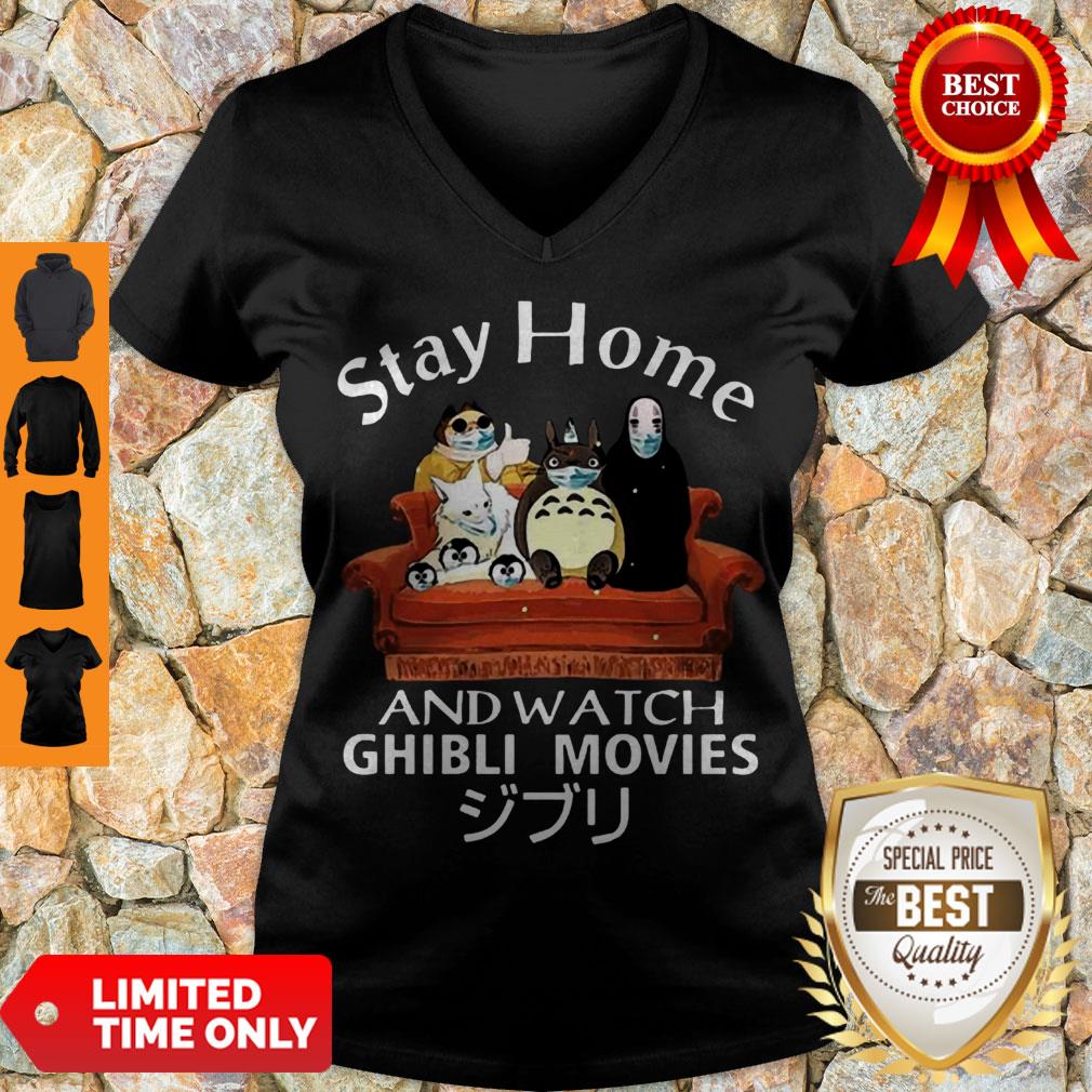 Awesome Totoro And Friends Stay Home And Watch Ghibli Movies Shirt - Image 5