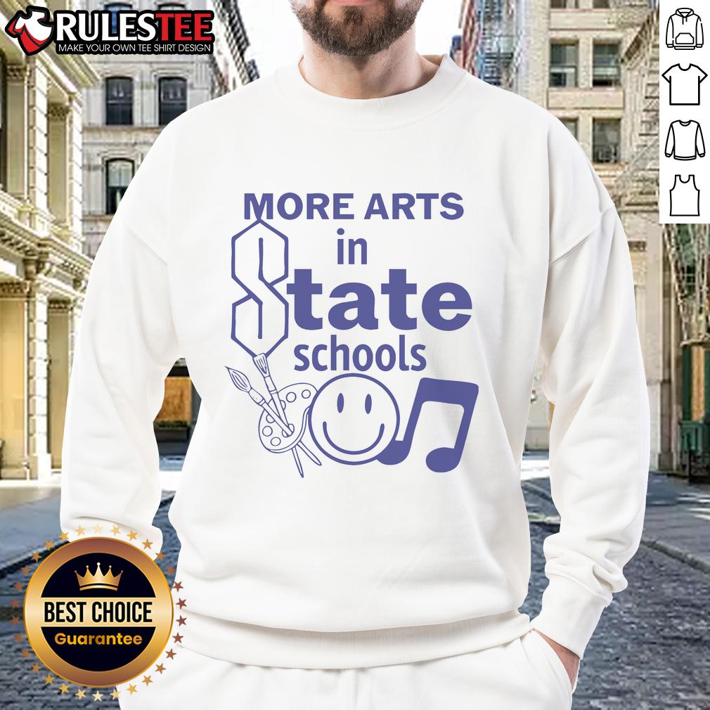 Pretty More Arts In State Schools Smiley T-Shirt - Image 5