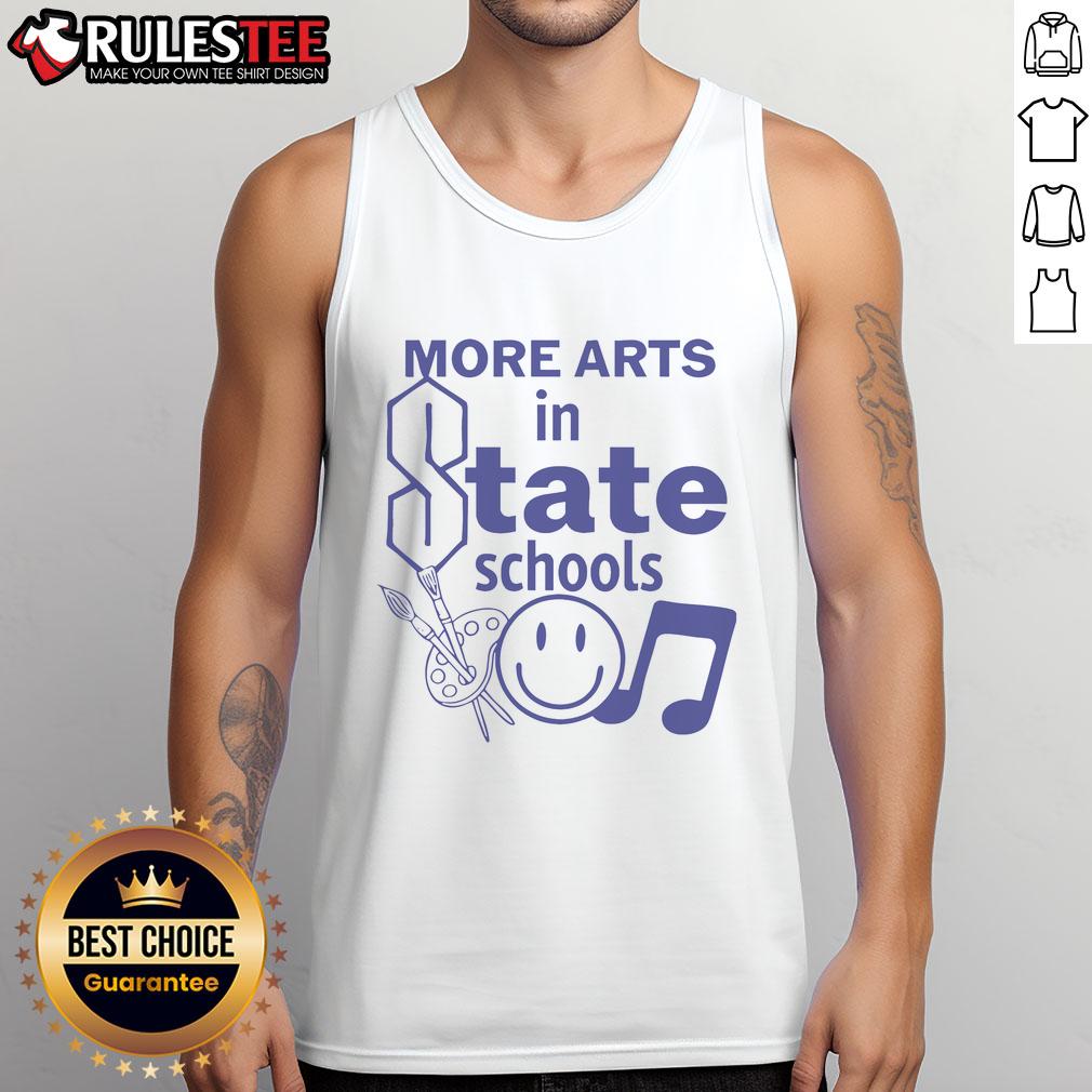Pretty More Arts In State Schools Smiley T-Shirt - Image 4