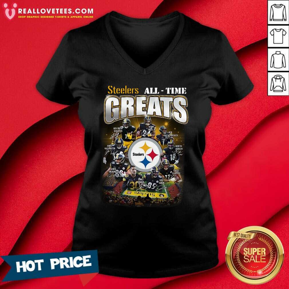 Perfect Pittsburgh Steelers All-time Greats Signatures Shirt - Image 5