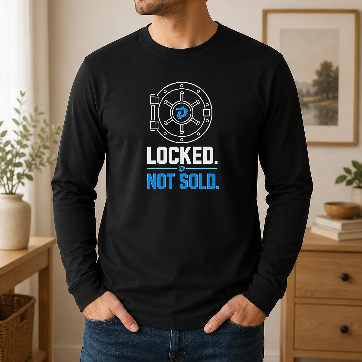 Good Premium Crypto Vault Hodl Locked Not Sold Dash Shirt - Image 6
