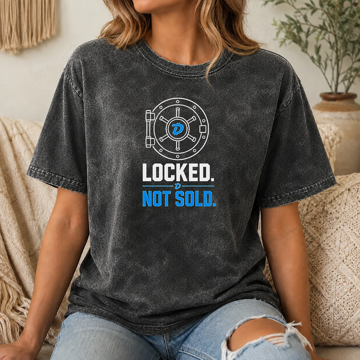 Good Premium Crypto Vault Hodl Locked Not Sold Dash Shirt - Image 8