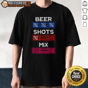 Cute Drinking Tally Shirt Beer Shots Mix Party Tracker T-Shirt