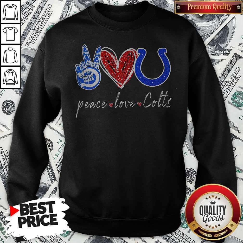 Awesome Peace Love Colts Shirt - Image 4