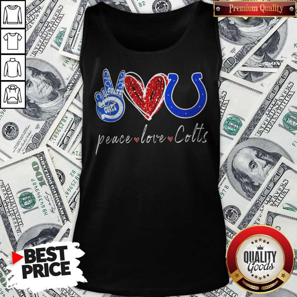 Awesome Peace Love Colts Shirt - Image 3