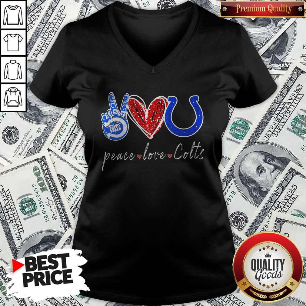 Awesome Peace Love Colts Shirt - Image 2
