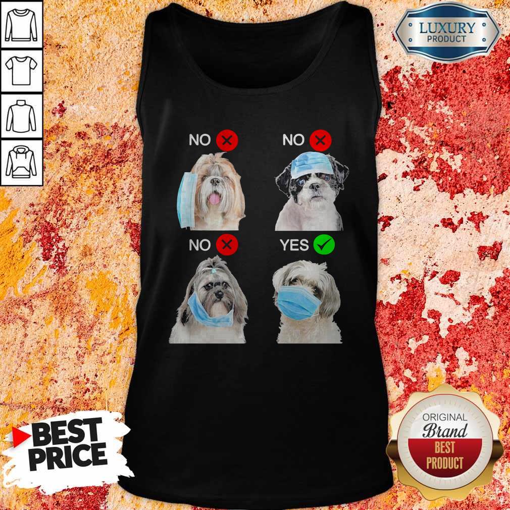Shih Tzu Dogs Right Way To Wear Mask Shirt - Image 3