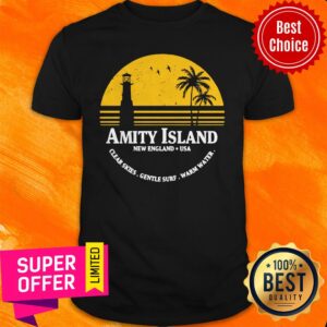 Awesome Amity Island Jaws Inspired Movie Shark Printed Shirt