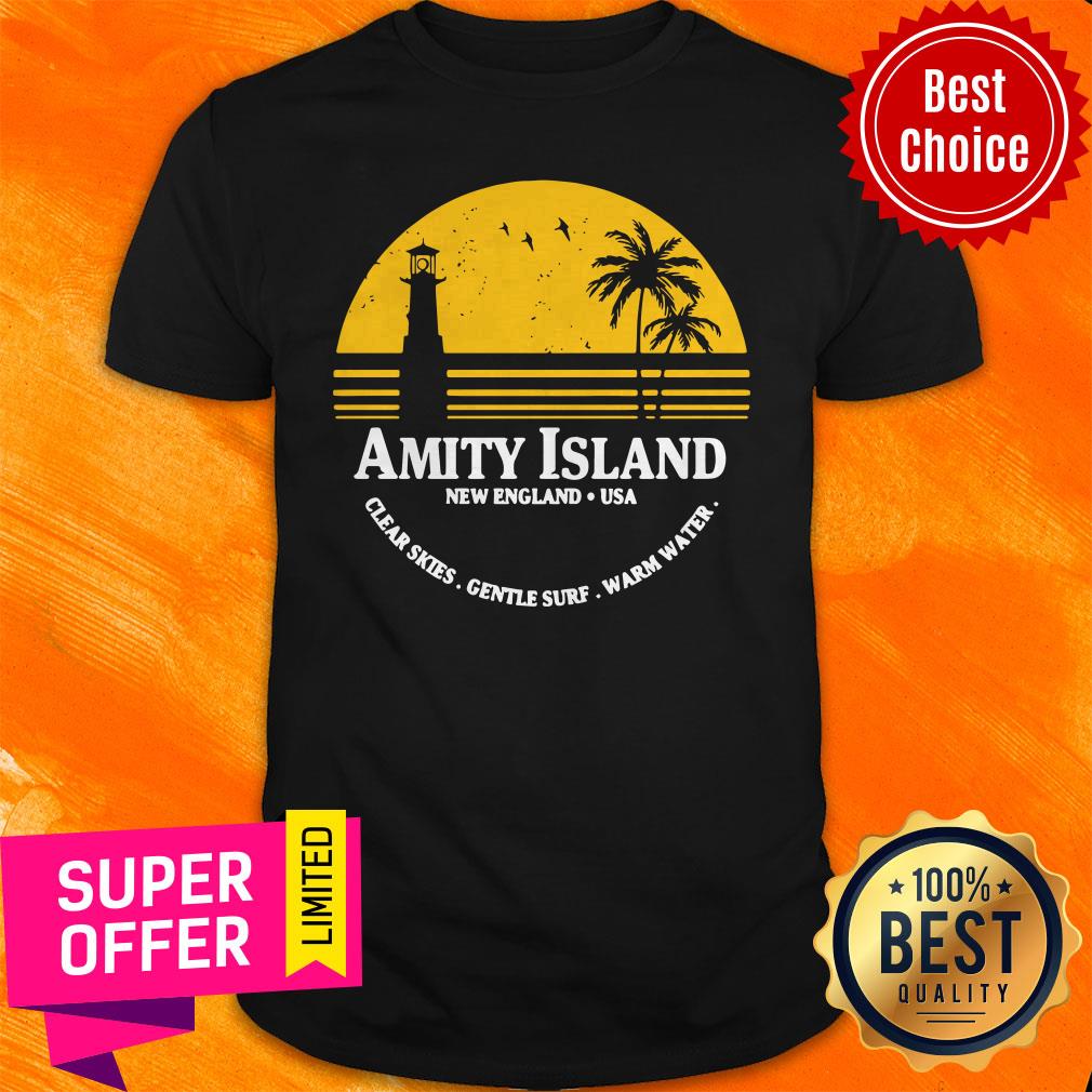 Awesome Amity Island Jaws Inspired Movie Shark Printed Shirt